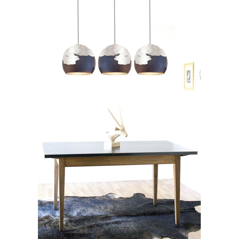 Ombre 1 - Light Pendant, Nickel, Matte Black/Silver, Yes