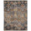 Tapis ikat en laine noué à la main Aranza bleu / gris / brun clair