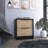 Modern Nightstand 19" H, Two Drawers, Black / Pine-289530378