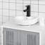 Armoire moderne sous le lavabo avec 2 portes, armoire de salle de bain piédestal sous le lavabo, meuble-lavabo avec tablettes réglables, gris et blanc