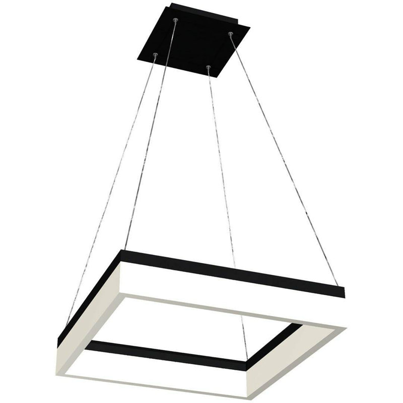 Castara 1 - Light Black LED Square/Rectangle Pendant