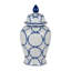 Cinya Ceramic Vase and Decorative Temple Jar with Lid - Elegant Flower Vase for Home Decor-89110052