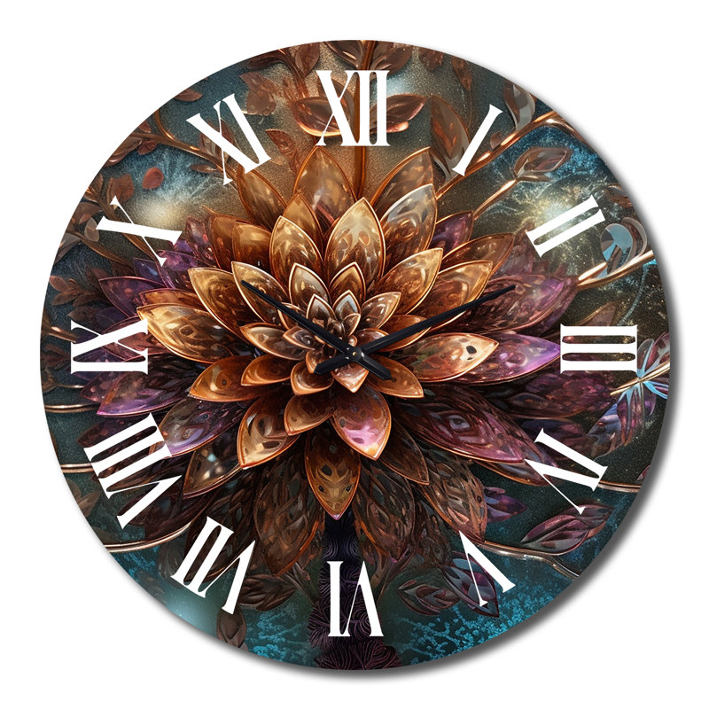 Horloge murale mystérieuse rétro Dahlia, Très grand
