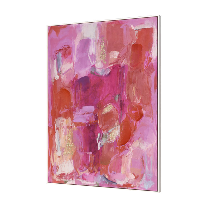 «Pink Flush», art mural encadré abstrait