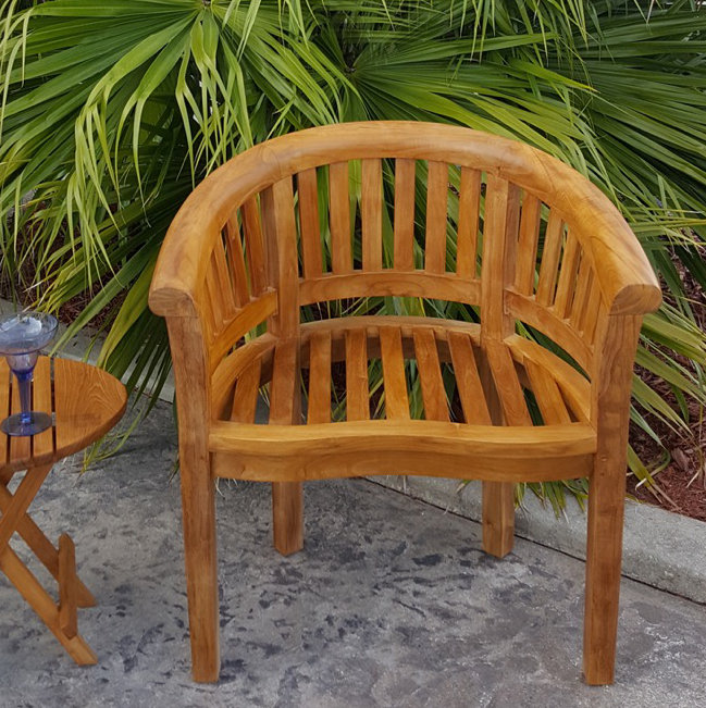 Peanut Teak Patio Dining Chair