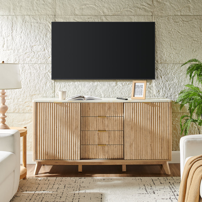 Modern 4-drawer Wooden Chest Of Drawers, Storage Cabinet Dresser With Metal Handles, Wide Bedroom Organizer, Natural Oak