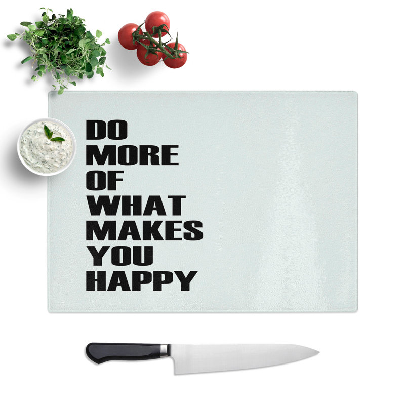 Do More Typography Chopping Board, 0.4cm H x 28.5cm W x 39cm L