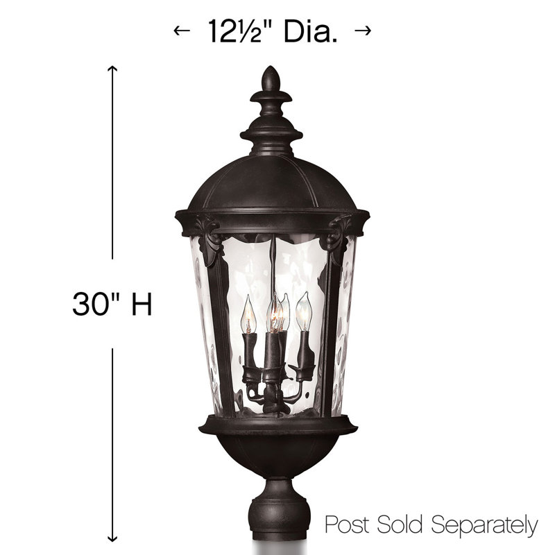 Windsor 1 -Light 30" H Hardwired Lantern Head, Black