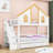 Wooden Bunk Bed with Window Door and Roof, Storage Drawers and Staircase-946714811