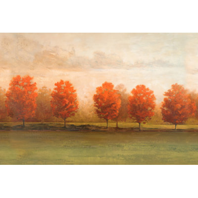 Golden Trees - Wrapped Canvas Painting