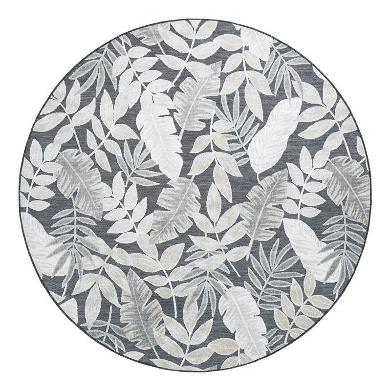 Firman Floral Indoor / Outdoor Rug, Round 8'2"