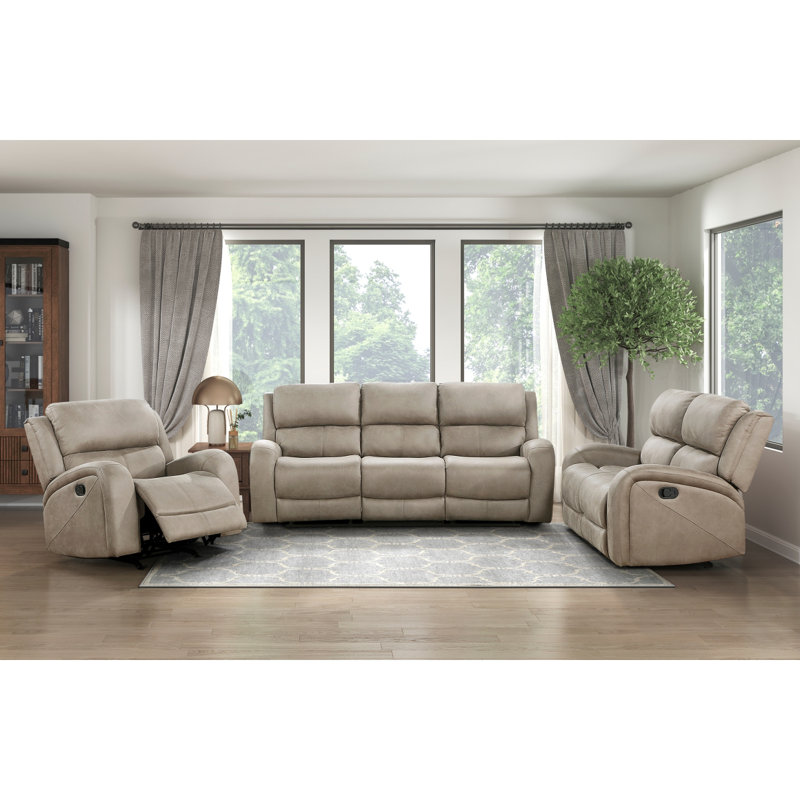 Canapé inclinable double luxueux de style luxueux brun 1 pièce