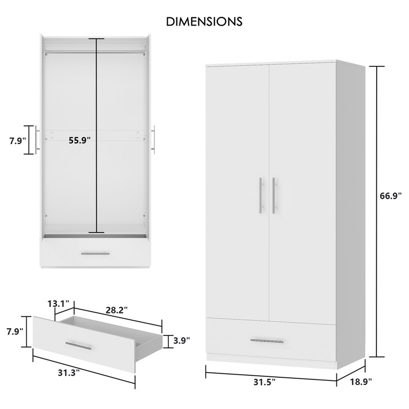 Seiyu Armoire, White