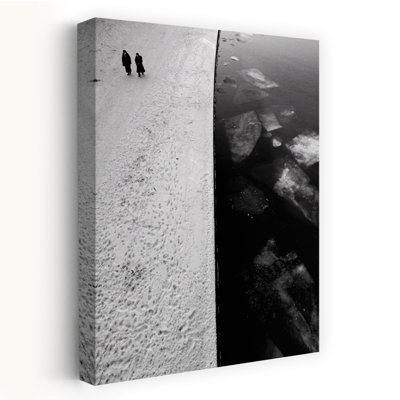 «Winter Shore Walk Abstract Contemporary Landscape Nature», reproduction d'art murale