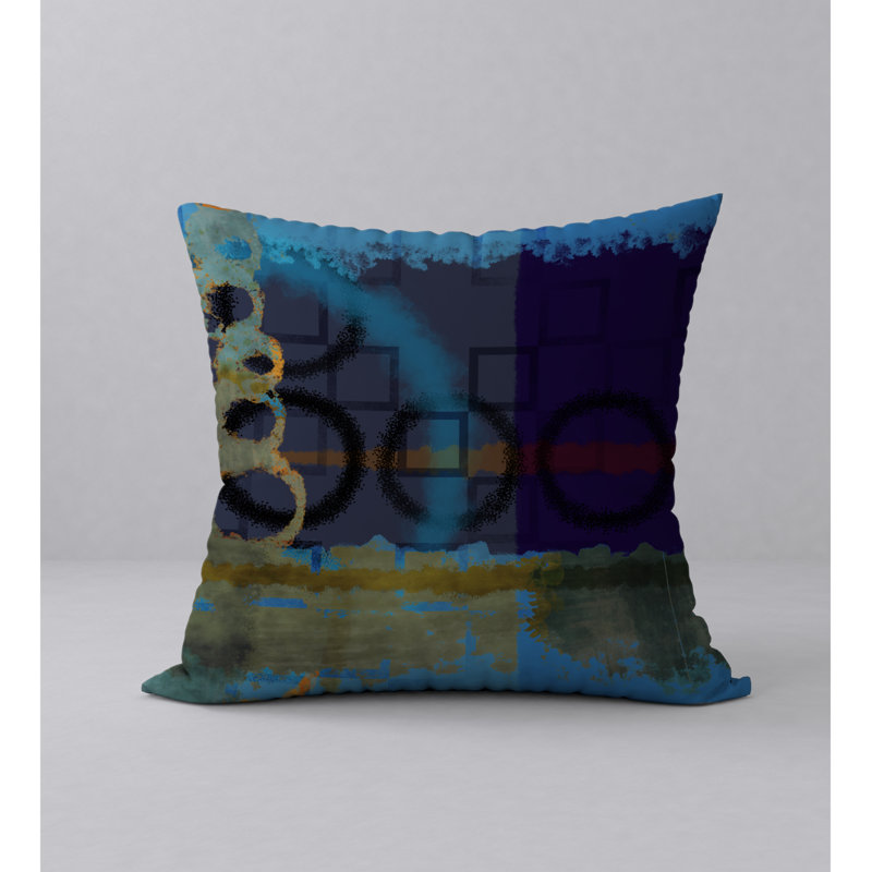 Abstract Reversible Throw Pillow, 24" x 24"
