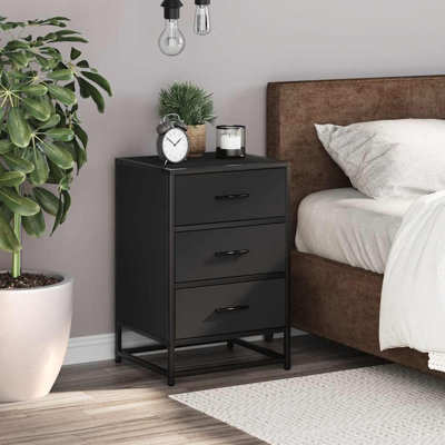 40cm W Metal Bedside Table