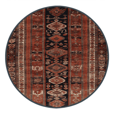 Machine Washable Turkish Brown Area Rug