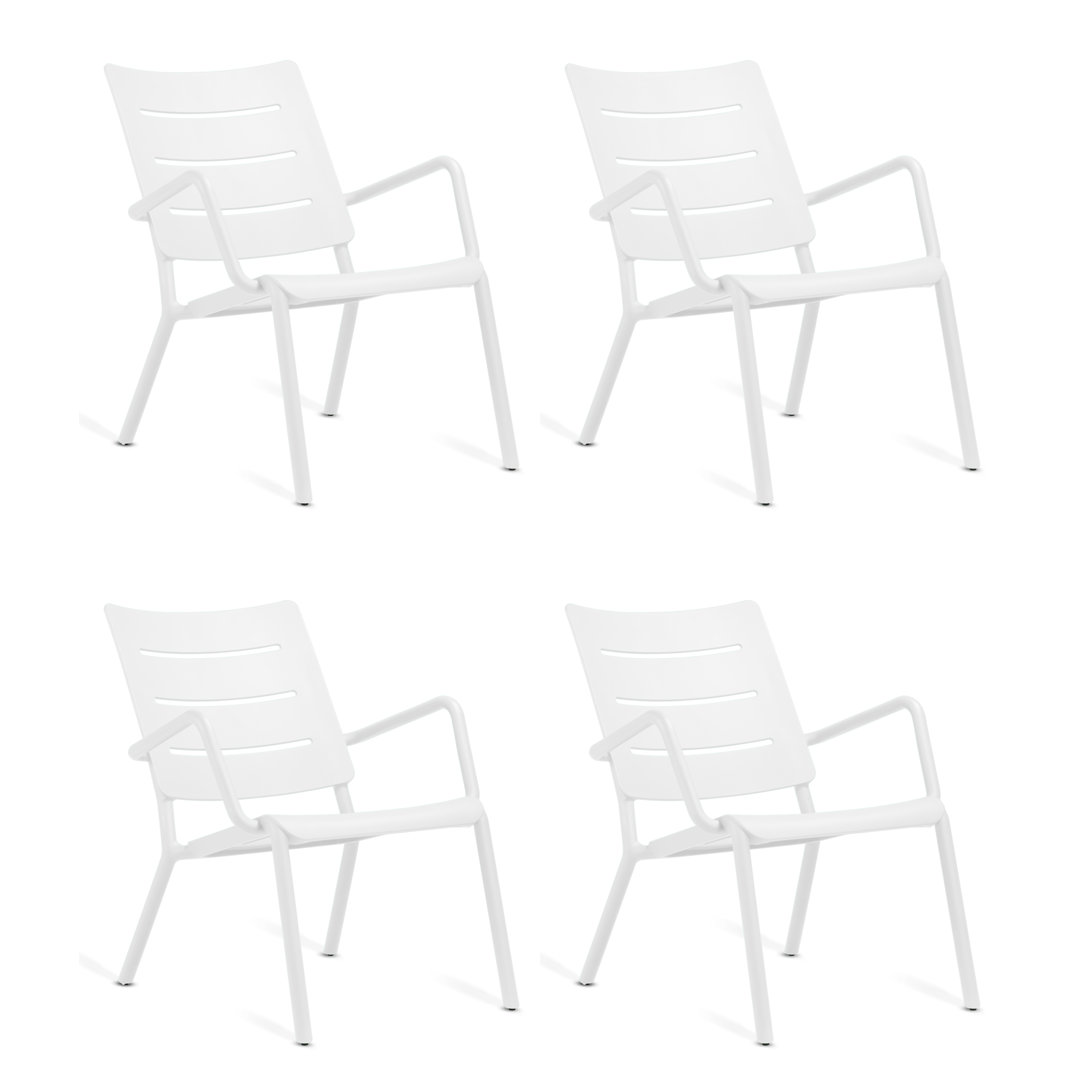 Outo Stackable Outdoor & Indoor Lounge Chair (Set of 4) TOOU Frame 