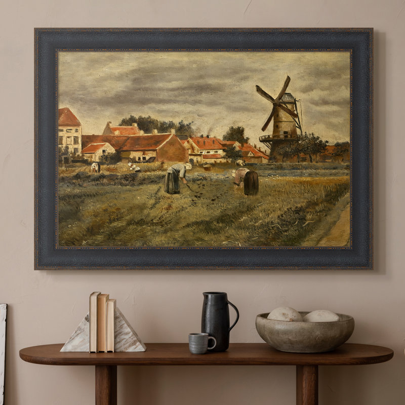 La récolte de pommes de terre, 1875 - Henri De Braekeleer - Toile encadrée sur mesure, 20x28 INNER SIZE, Framed Canvas