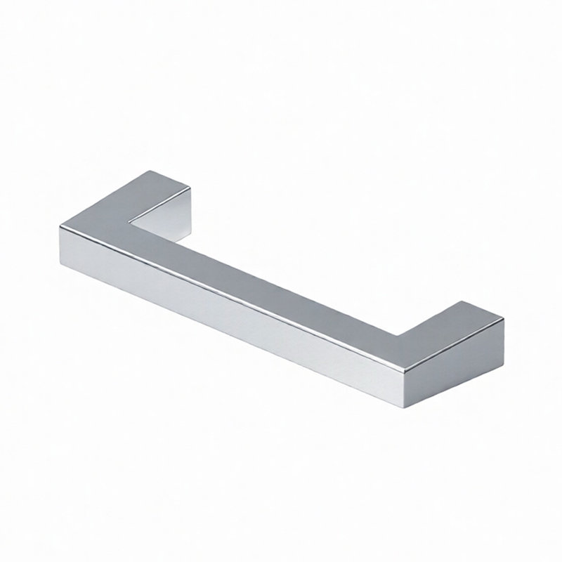 SBP35U26 Modern Square Bar Pull, 3-1/2", HD, Solid Brass in Polished Chrome, Polished Chrome