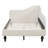 Twin Size L-Shaped Linen Upholstered Daybed with Solid Wood Legs, Semi-Enclosed Design, Beige, Beige-871940523-871940516
