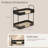 Quintelle 2 Tier Table Shelf, Wood and Metal Modern Black Countertop Organizer with Open Shelves