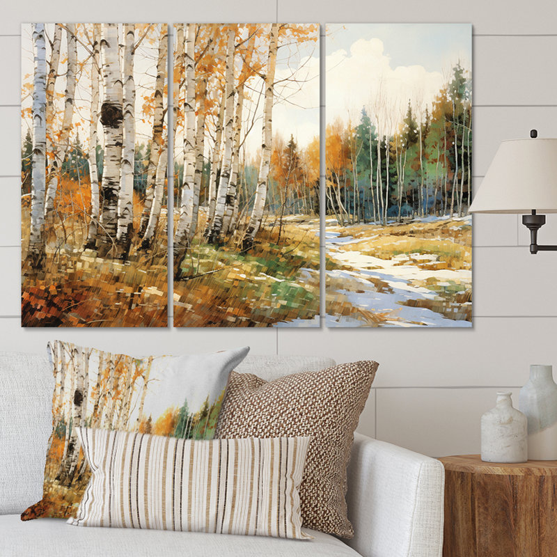 Ensemble d'art mural en bois Birch