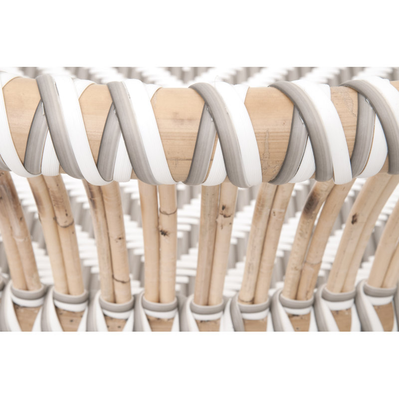 Tabouret de comptoir Tulum, Naturel / Blanc