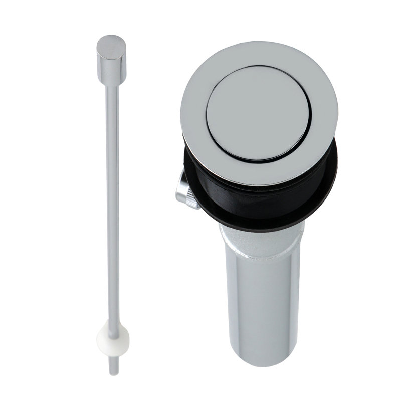 Drain escamotable pour lavabo de salle de bain Kingston, sans trop-plein, calibre 22 Kingston, Chrome poli