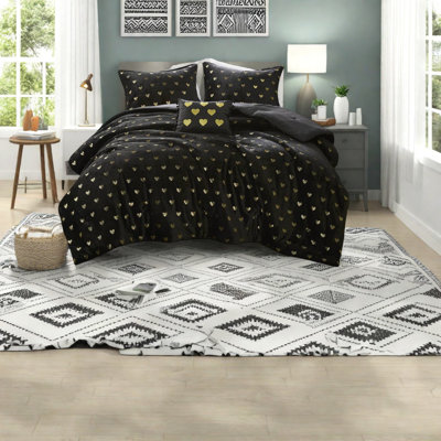 Ensembles de literie luxueux en peluche, imprimé métallique, style moderne pour la maison