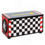 Coffre de rangement pour voiture de course pour enfants avec couvercle rabattable manuel, support de vérin à gaz, roues latérales décoratives-1853149054