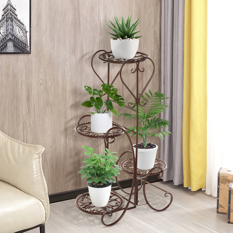 Metal Plant Stand, Bronze
