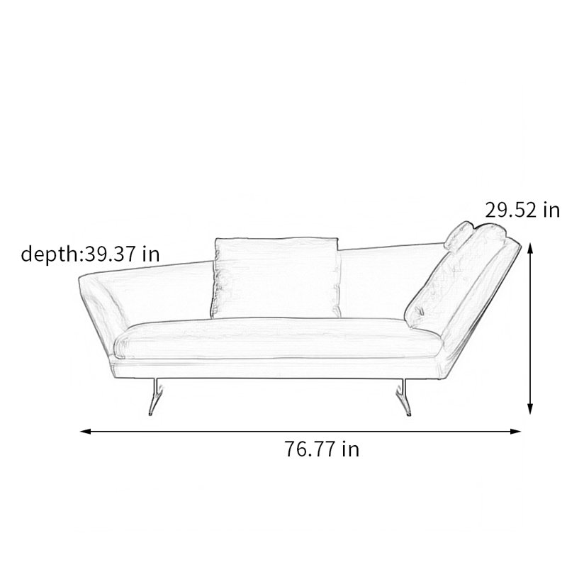 Chaise de salon légère et luxueuse