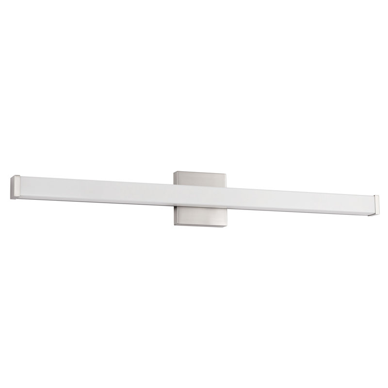Geri 36-in Black dimmable LED Wall Sconce, Nickel