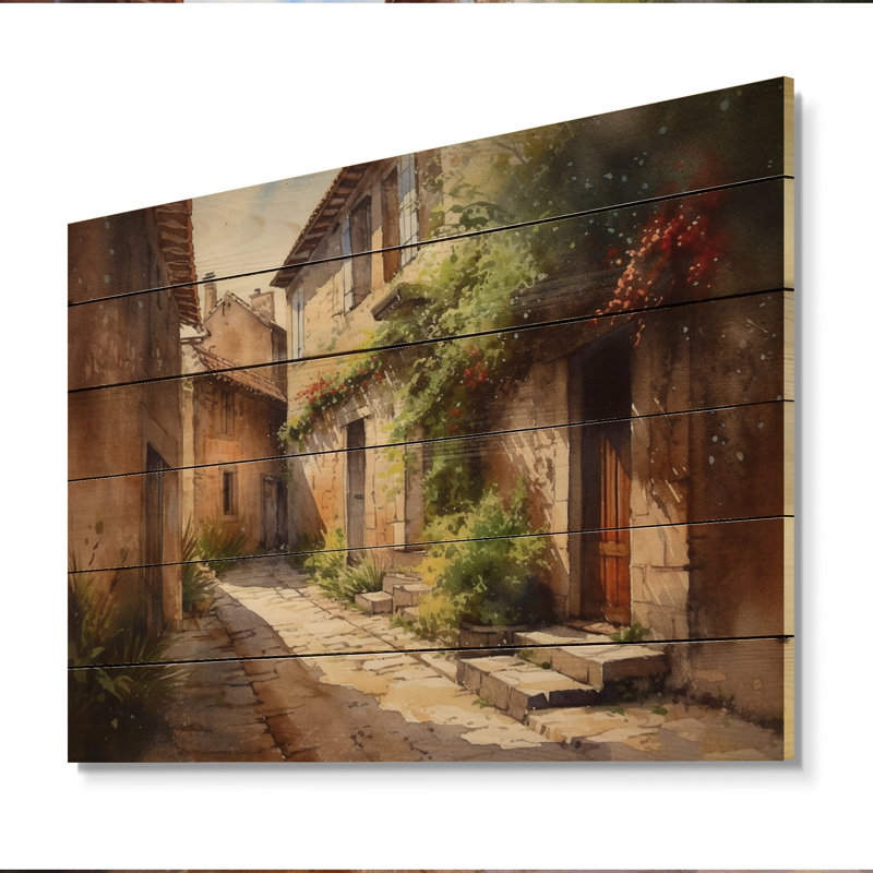 Village méditerranéen, rue VIII sur bois, H 10 po x l 20 po x P 0,78 po
