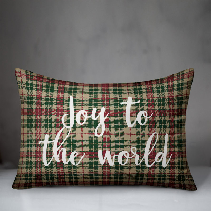 Coussin Joy to the World in Tartan