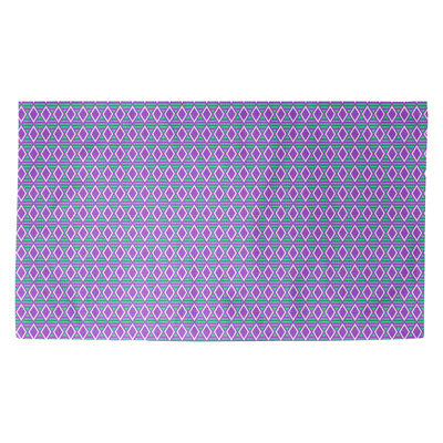 Tapis mauve à carreaux géométriques Avicia