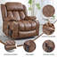 Fauteuil inclinable à double moteur en cuir à deux positions Infinity Power Lift-1242614866