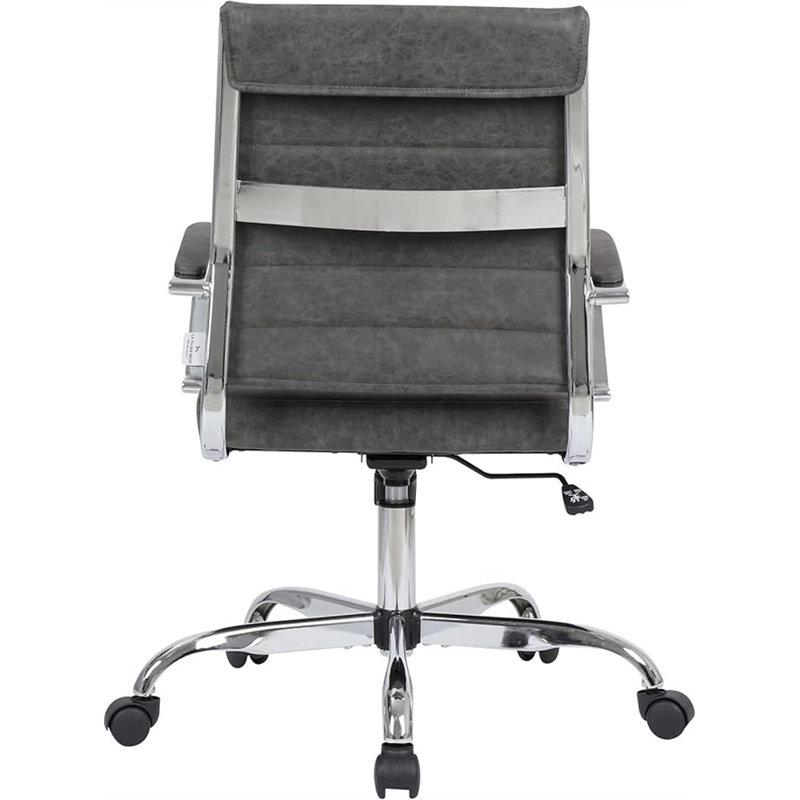 Chaise de bureau LeisureMod Benmar, gris anthracite, Gris anthracite