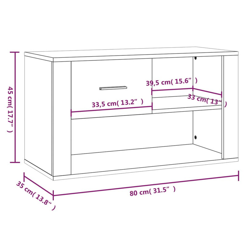 4 Pair Shoe Rack, Concrete Grey