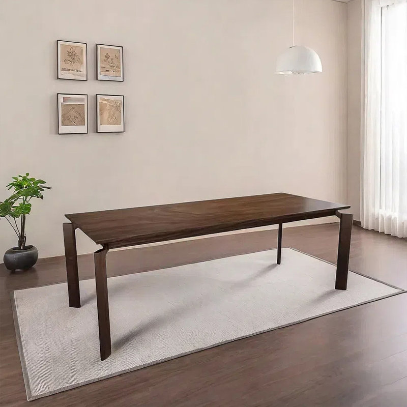 Table de salle à manger Nordic Minimalist, H 29,52 po x L 70,86 po x l 31,49 po, Brun