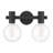  Wright 2-Light Bathroom Vanity Light in Matte Black-409110991
