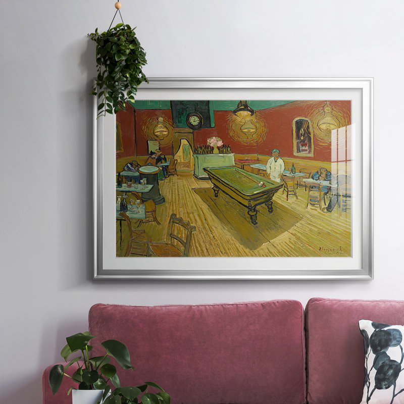 The Night Café-Vincent van Gogh-Gallery-1888, 22,5 x 30,5, Impression encadrée, Argent