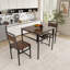Ensemble de table et de chaises de style industriel avec étagère de rangement et chaises assorties pour petits espaces