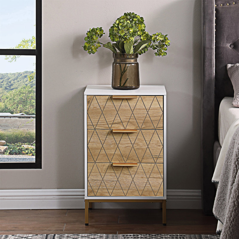 Nightstand End Table With Drawers