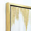 «Golden Rain Textured Metallic» par Martin Edwards, reproduction d'art sur toile flottante