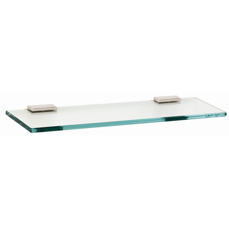 Stimson Accent Shelf with Towel Bar, Polished Nickel, 0.57'' H X 18'' W X 4.5'' D