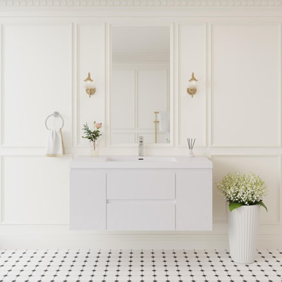 Meuble-lavabo flottant moderne de 48 pouces