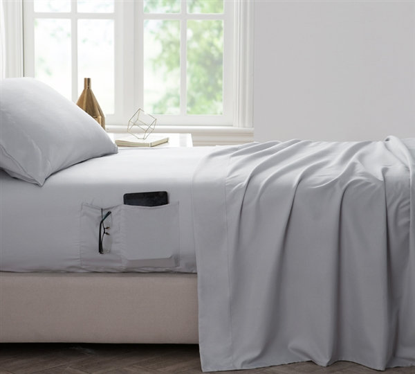 Microfiber Sheet Set, Twin, Light Gray