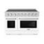 ZLINE 48 in. 6.7 cu. ft. Satin Stainless Steel Paramount Induction Range with White Matte Doors